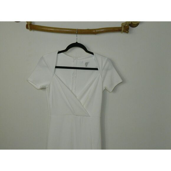 Lulu's Dress Eternal Elegance White Surplice Short Sleeve Maxi Dress Small - Picture 6 of 9